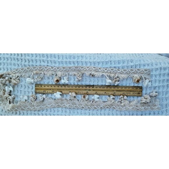 Brocade Tassel Trim Beige Fringe Edging Craft 41 inch  Vintage Wrapped tassels - Picture 4 of 6